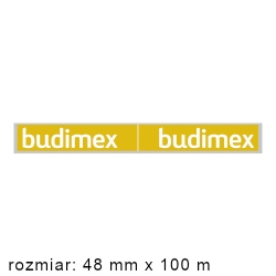 Taśma klejąca z logo Budimex