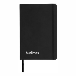 Magnetic notepad A5 (V0908-03) - Colour - black. Material - PU, paper. Dimensions - 14.5 x 21 x 1.3 cm.