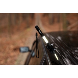 Safety torch (V0925-03) - Colour - black. Material - metal. Size - 4.5 x 2.5 x 14 cm.